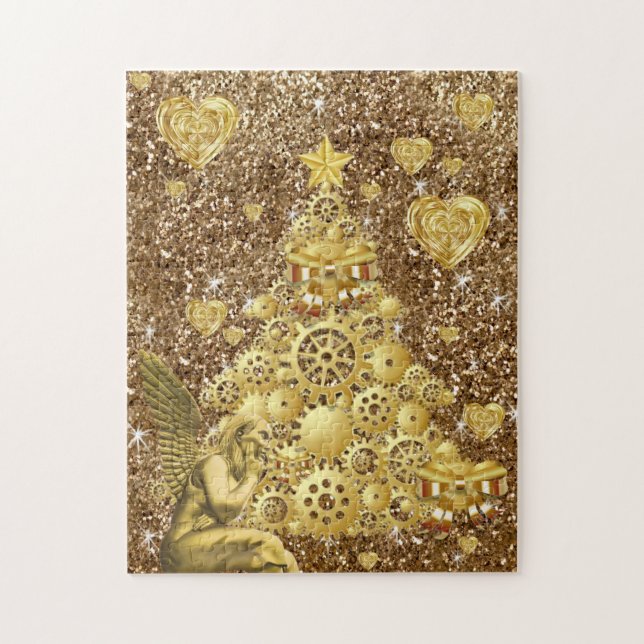 Navidades Rompecabezas Ángel de Golf (Vertical)