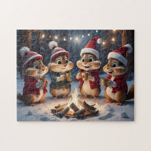 Navidades Rompecabezas de Chipmunks