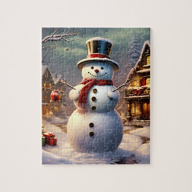 Navidades Rompecabezas de Snowman (Vertical)