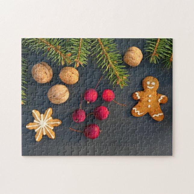 Navidades rompecabezas del hombre del jengibre (Horizontal)