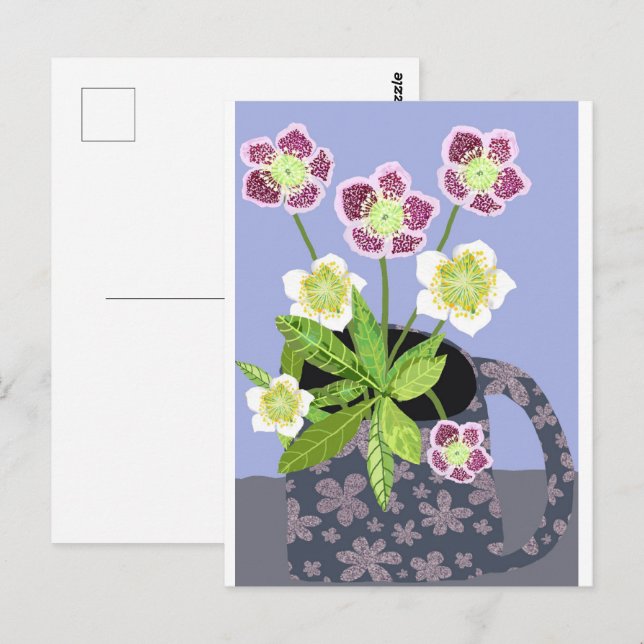Navidades Rosa postal (Anverso / Reverso)