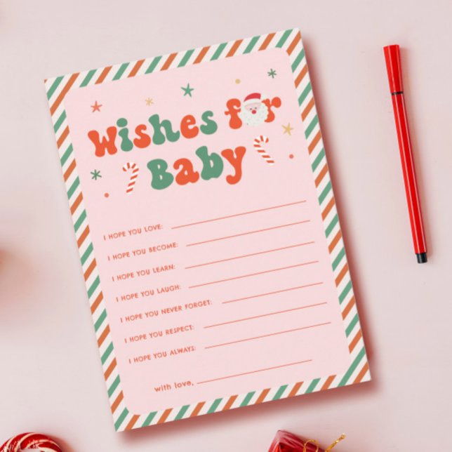 Navidades rosados Baby Shower quiere tarjeta para  (Subido por el creador)