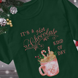 Navidades rosados Chocolate caliente Mug Camiseta