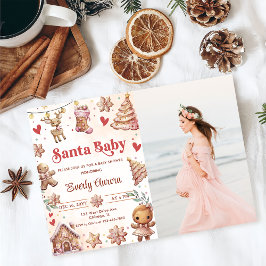 Navidades rosados Cookie Invitación a la foto de B
