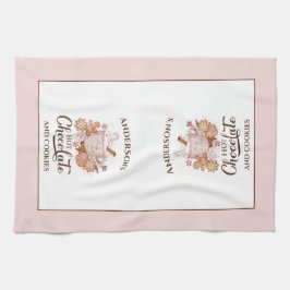 Navidades rosados de chocolate caliente toalla de 