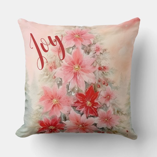 Navidades rosados de época Cojín decorativo de Poi (Anverso)