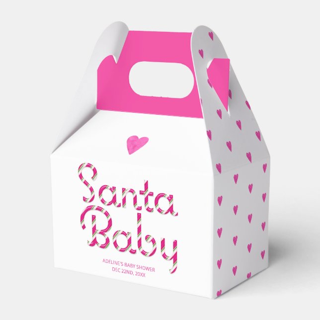 Navidades rosados de Santa Bebé Caja de Favor de B (Reverso)
