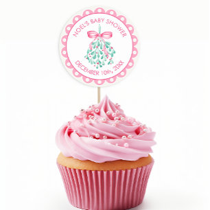 Navidades rosados Pegatina a favor de Baby Shower