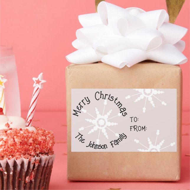 Navidades rosados Pegatina rectangular (Fiesta)