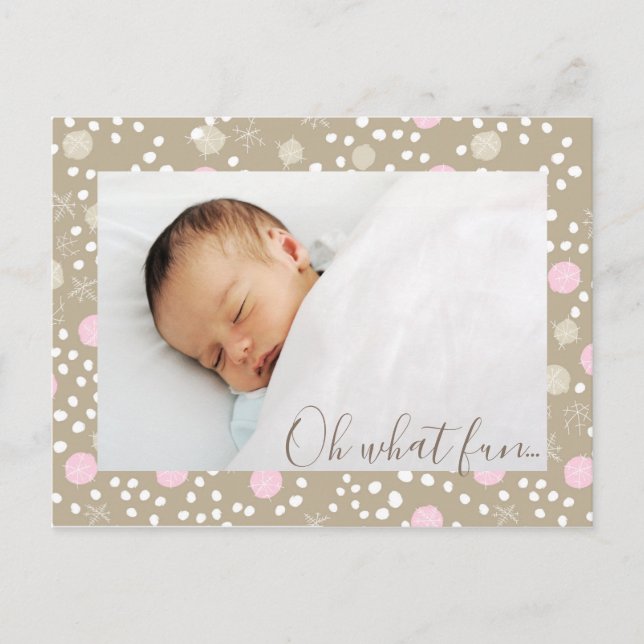 Navidades rosados y dorados - Postales de fotograf (Anverso)