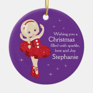 Navidades rubios Ballerina Ornamento cerámico