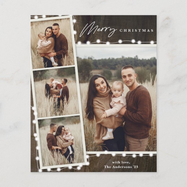 Navidades rusos iluminan 4 tarjetas de festividad (Anverso)