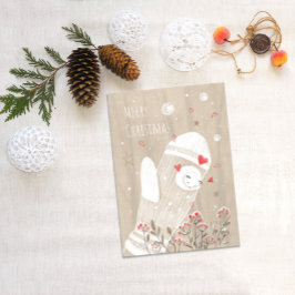 Navidades rusos Mitten Snow Kitten Dibujo moderno