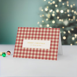 Navidades rusos rojos de Gingham modernos