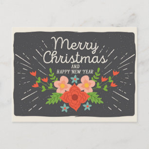 Navidades rusos y postal de Año Nuevo