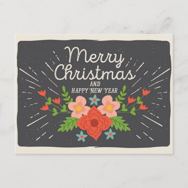 Navidades rusos y postal de Año Nuevo (Anverso)