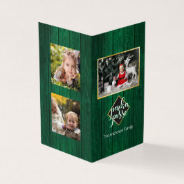 Navidades Rústicos 🎄 Tarjeta de Madera Parka Poss