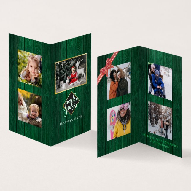 Navidades Rústicos 🎄 Tarjeta de Madera Parka Poss (Interior y exterior)