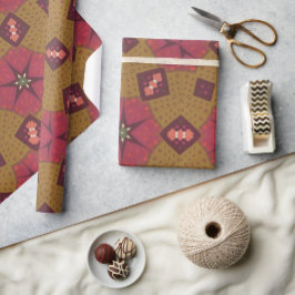 Navidades sabios y burdeos envueltos de papel