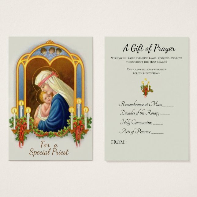 Navidades Sacerdote Bouquet Espiritual Cartas Sagr (Anverso y reverso)