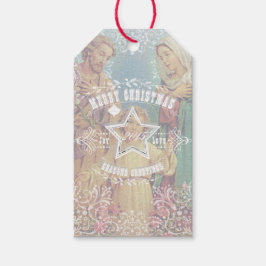 NAVIDADES Sagrada Familia - Etiqueta de regalo