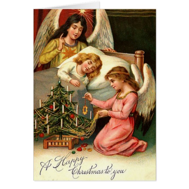 Navidades sagrados Niños Angels Vintage (Frente)
