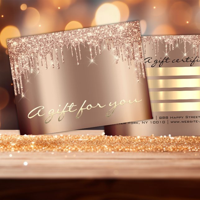 Navidades Salón de belleza Certificado de regalo d (Christmas Beauty Salon Gold Gift Certificate VIP)