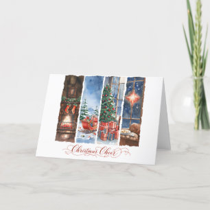 Navidades saludan la tarjeta de felicitación