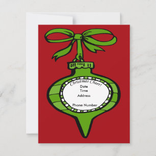 Navidades saludan la tarjeta de invitación al orna