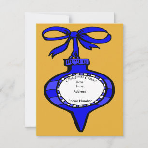 Navidades saludan la tarjeta de invitación de orna