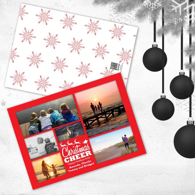 Navidades saludan la tarjeta fotográfica navideña  (Subido por el creador)