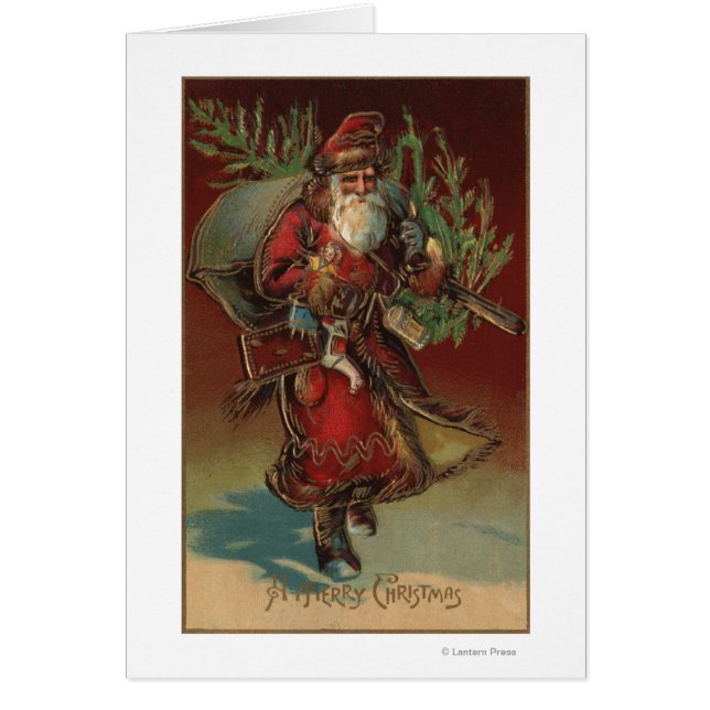 Navidades saludando a Santa con regalos # 2 (Frente)