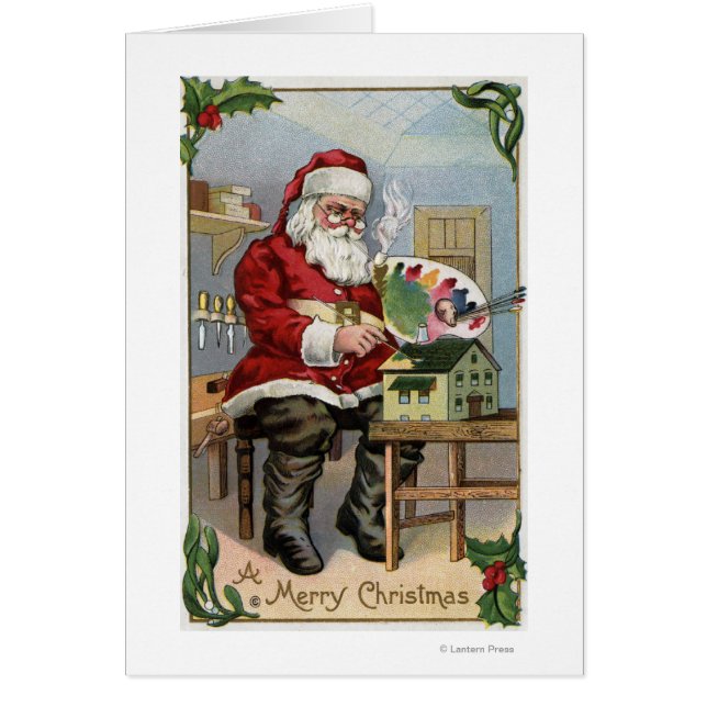 Navidades saludando a Santa Pintura (Frente)