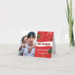 Navidades saludando tarjeta doblada