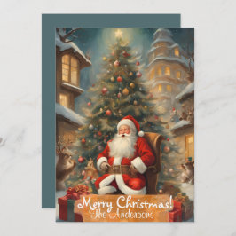 Navidades Santa 12 ¡Feliz Navidad! tarjeta de navi