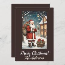 Navidades Santa 2 ¡Feliz Navidad! tarjeta de navid