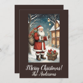 Navidades Santa 2 ¡Feliz Navidad! tarjeta de navid