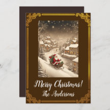 Navidades Santa 4 ¡Feliz Navidad! tarjeta de navid