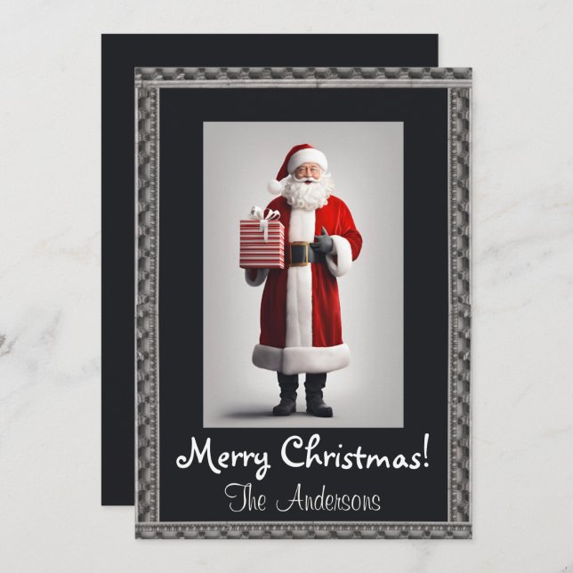 Navidades Santa 8 ¡Feliz Navidad! tarjeta de navid (Anverso / Reverso)