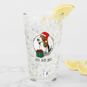 Navidades Santa Basset Hound (tri color 1) Cute