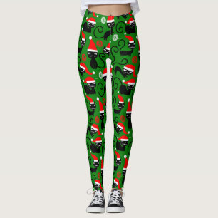 navidades santa cats leggings