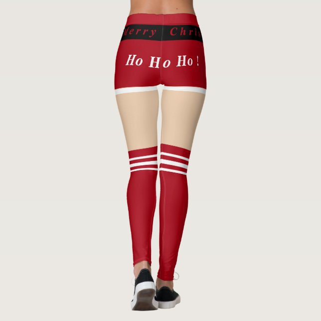 Navidades Santa Claus Divertidas Leggings (Reverso)