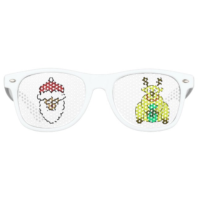 Navidades Santa Claus Reindeer Gafas de ojos (Anverso)