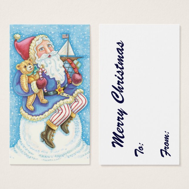 Navidades, Santa Claus sobre bola de nieve con jug (Anverso y reverso)