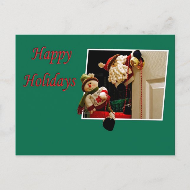 Navidades Santa Claus y la postal de Snowman (Anverso)