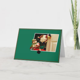 Navidades Santa Claus y tarjeta de felicitación Sn