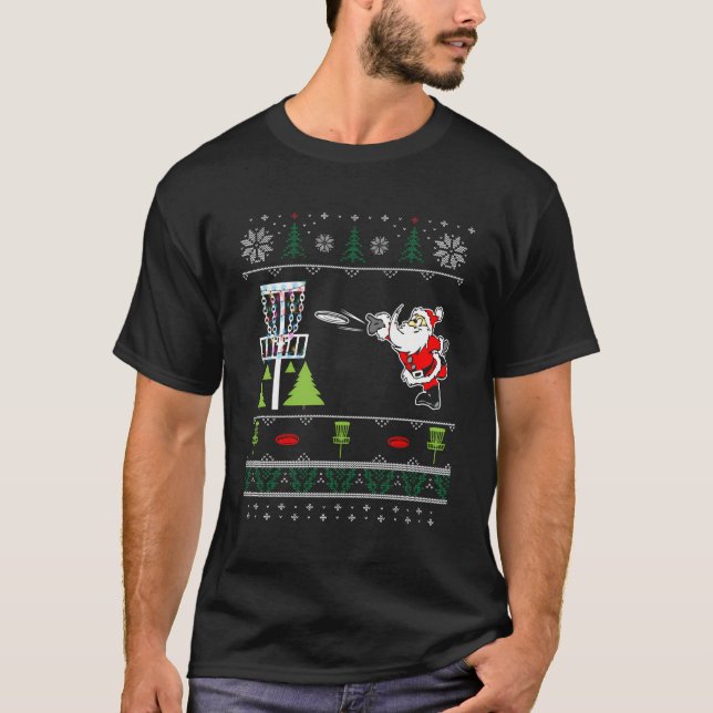 Navidades Santa  de Golf de Disco Feo Sweater Funn (Anverso)