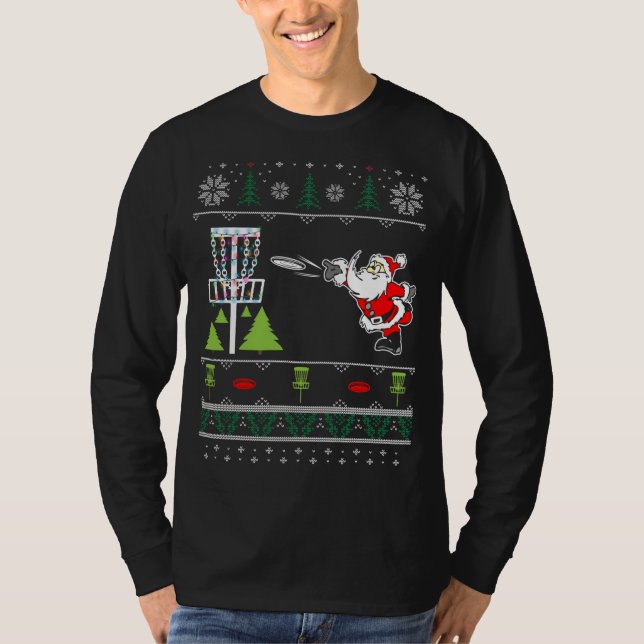 Navidades Santa  de Golf de Disco Feo Sweater Funn (Anverso)
