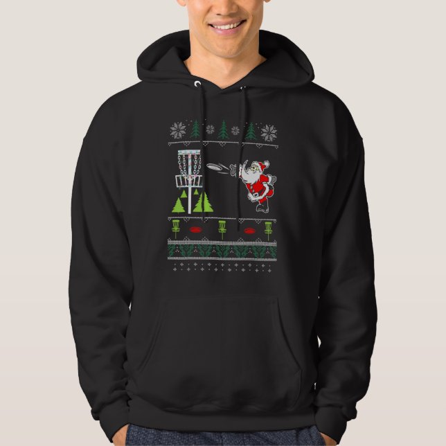 Navidades Santa  de Golf de Disco Feo Sweater Funn (Anverso)