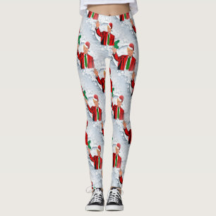 navidades santa donald trump leggings